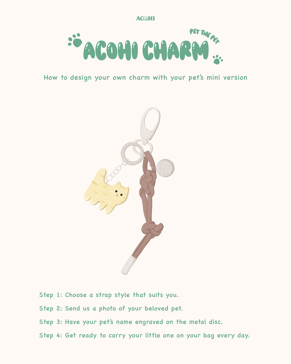 Custom Pet Charm – Handmade Wooden Charm Gift