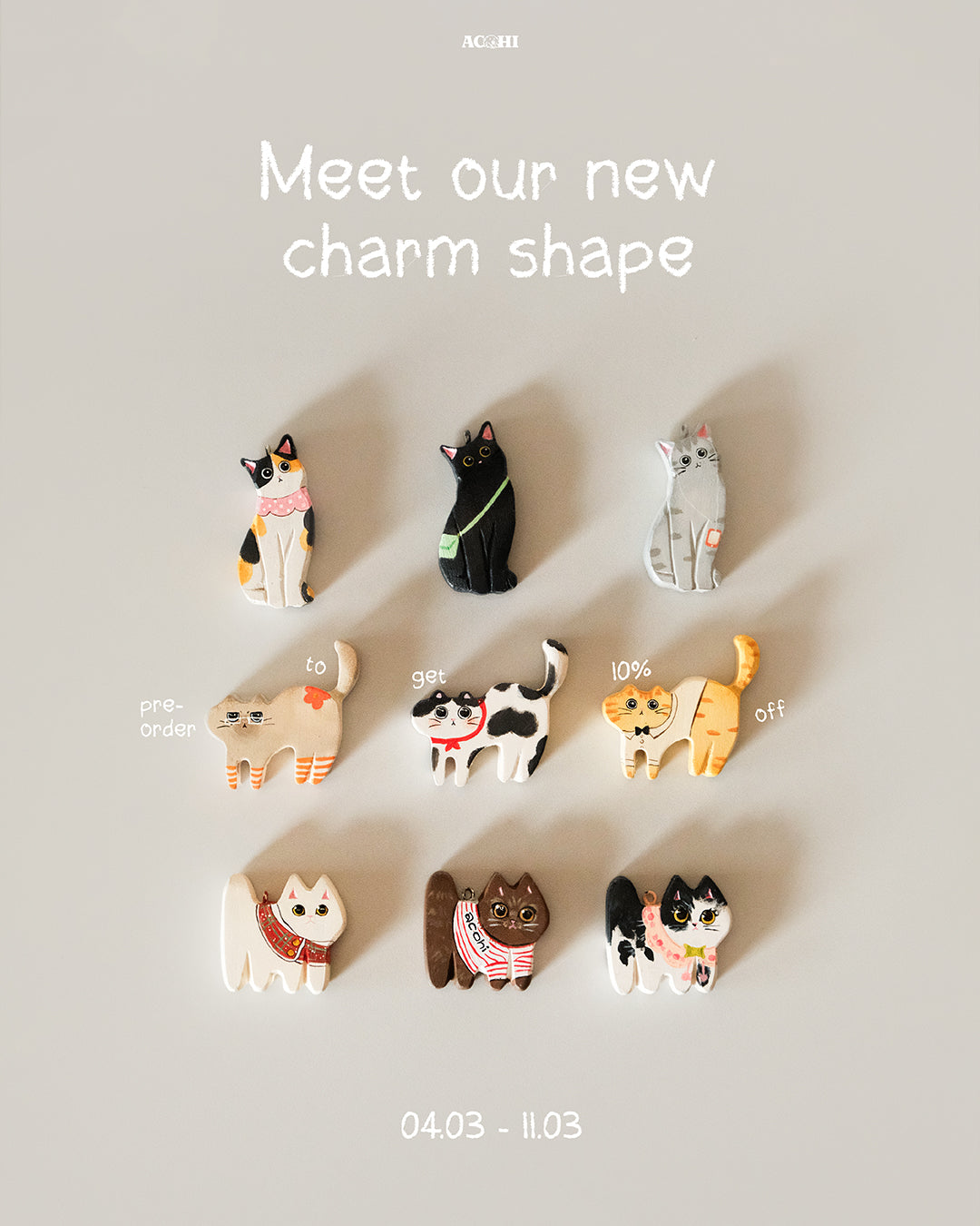 Custom Pet Charm – Handmade Wooden Charm Gift (Cat Edition)
